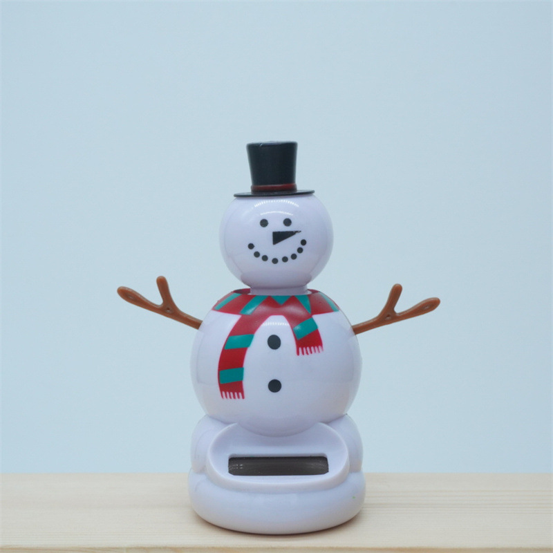 Cross-border Christmas solar energy automatic swing doll car interior shake head decorations creative car car ornaments