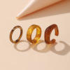 South Korean goods, resin, retro ring, simple and elegant design