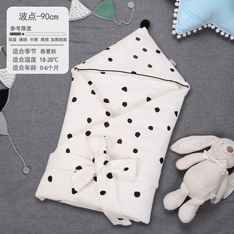 Wave point black [spring and autumn thin cotton]]