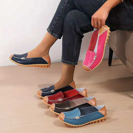 2026款 U887 速卖通新款跨境代发圆头玛丽珍鞋纯色人造皮革低帮