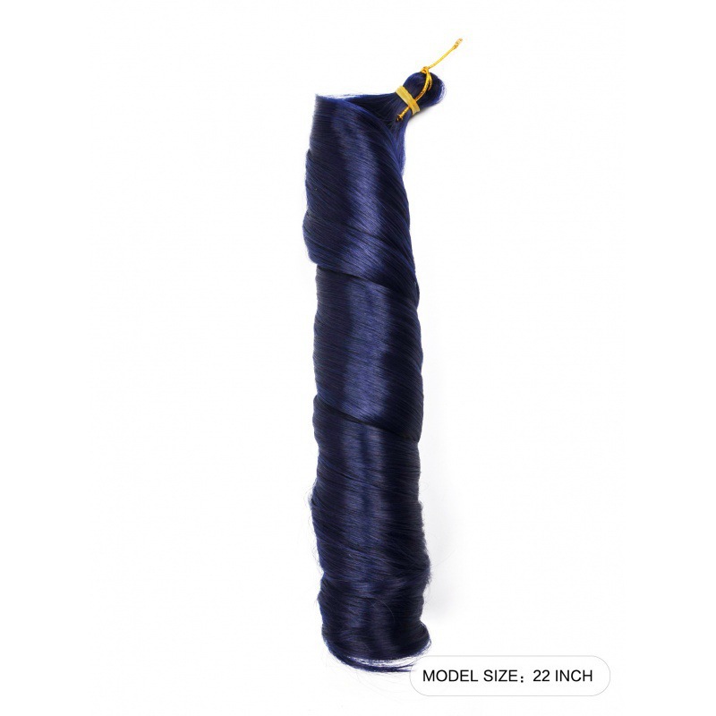 Peluca de trenzas francesas, trenzas de ganchillo con ondas sueltas francesas