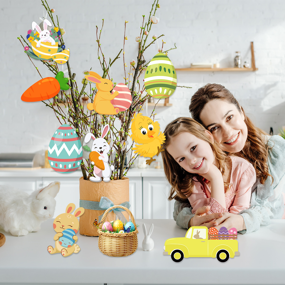 Easter Cartoon Style Animal Paper Party Festival Decorative Props display picture 2