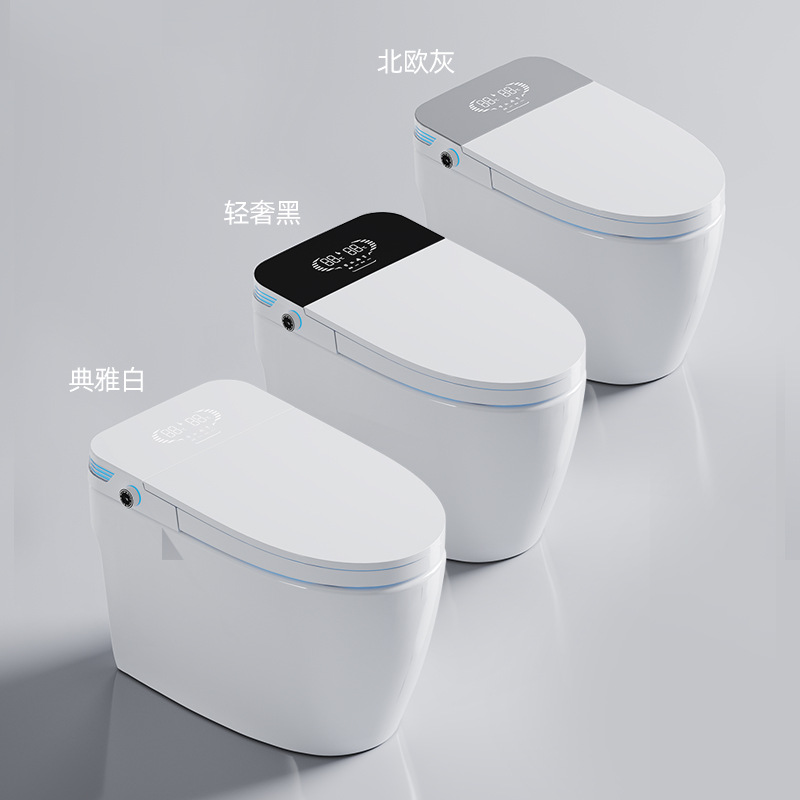 Fabricante al por mayor inodoro inteligente integrado sin presión de agua inducción automática inodoro de asiento pequeño tipo de hogar para lavar la mujer inodoro de asiento caliente image 1