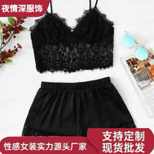 跨境外贸亚马逊欧美爆款蕾丝睡衣 内衣睡裙全球eBay舒适性感家居