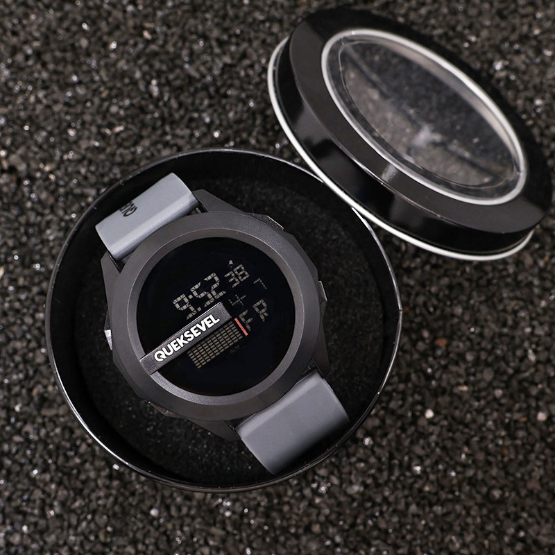 QUEKSEVEL marca nuevo producto tecnología para hombres reloj electrónico multifuncional impermeable tendencia luminosa reloj electrónico para estudiantes