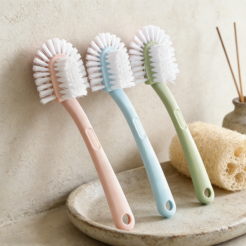 Multifunctional Five-Sided Shoe Brush, Hard-Bristled Brush, Plastic Laundry Brush, Shoe Household Long-Handled Cleaning Brush, Ring-Shaped Shoe Washing Brush