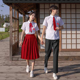 大合唱韩系校服毕业班服学院风长裙套装初中朗诵演出服装高中学生