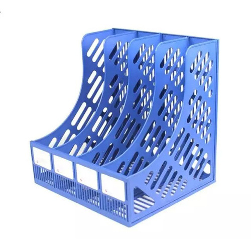 Office supplies plastic desktop storage file rack A4 four-part file column file frame information rack