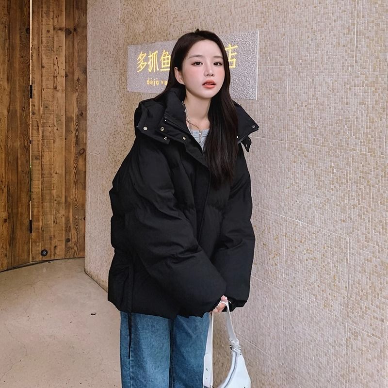 胖MM特大码300斤棉衣棉服女秋冬2025新款宽松加厚抽绳保暖外套潮|undefined