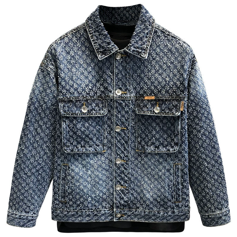 Small elite denim retro jacket, high-quality style, American style