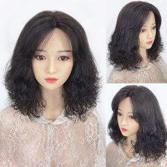 妙洋の針の全頭カバーの本当の人の髪のファッションの自然な新型の中で日常のかつらの本当の髪の卵の巻きのかつらのセットを分けます。