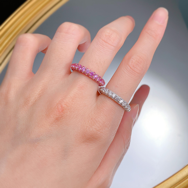 4g Weight Zircon Inlay Material Rings Classification Daily Occasion Sterling Silver Material Geometric Pattern Women's Gender Plating Design Casual, Elegant Style Sterling Silver Geometric Zircon Rings 10