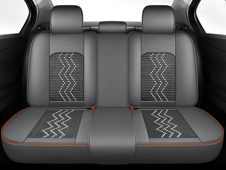 Ice Silk Car Seat Cushion, Light Luxury Full-Cover Nappa Leather Car Seat Cushion, New Model for All Seasons, Five-Seater Universal Car Cushion Cover Wholesale