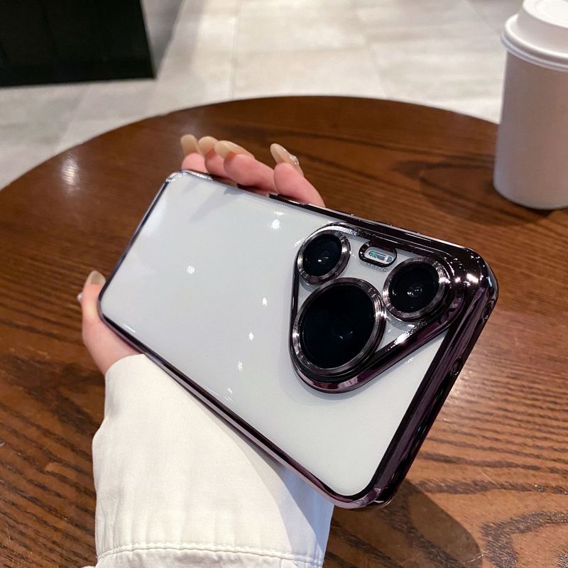 適用華為Mate70pro携帯ケース超薄型メッキp70Pro転倒防止レンズ付きm60保護カバー|undefined