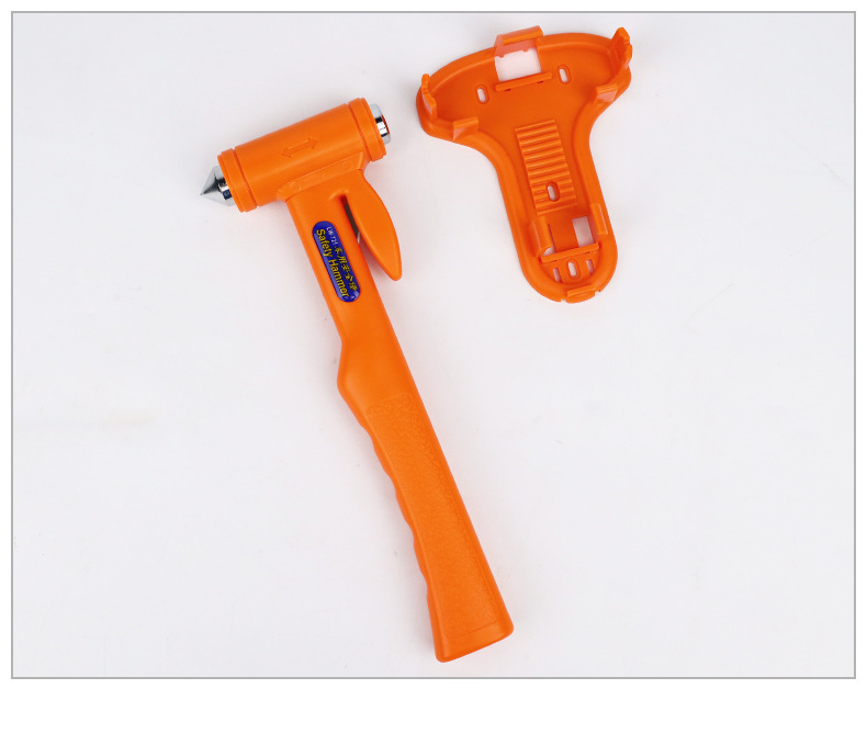Car-borne safety hammer car multi-function window breaker window smashing rescue escape hammer emergency fire with base cutter