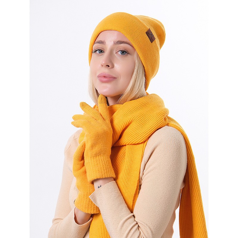 solid woolen scarf