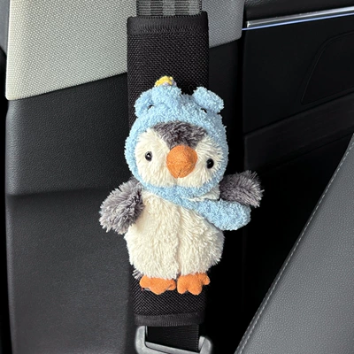 High-End Feel for Women, Seat belt shoulder pad - elephant-hat-crossbody-bag-penguinlinen-shoulder-pad-black