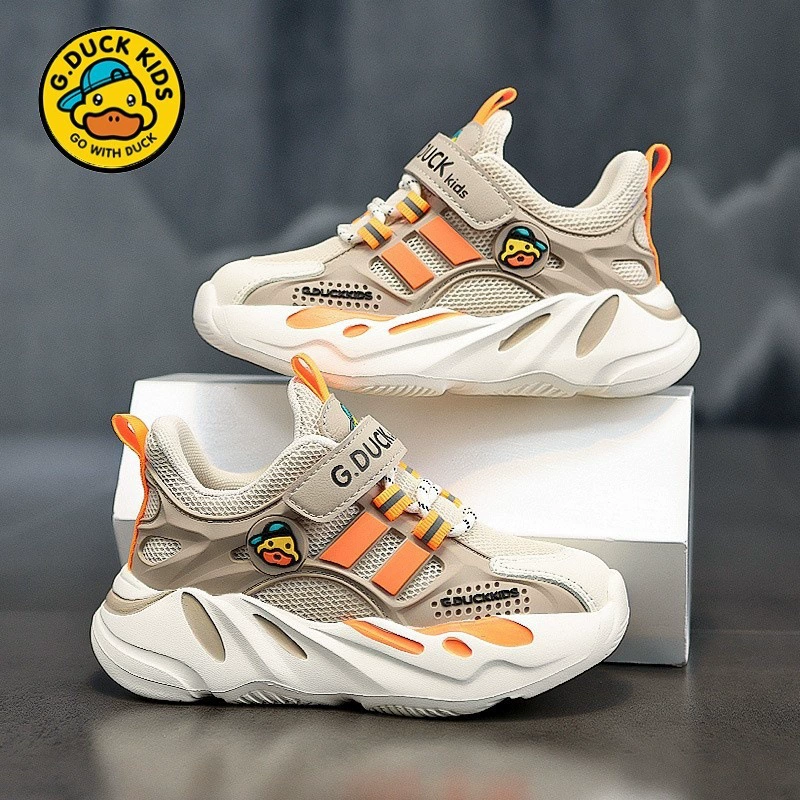 Маленькая желтая утка детская обувь весенняя модель 2024 новая обувь для мальчиков сетчатая обувь для девочек спортивная обувь для мальчиков