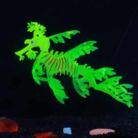 东莞厂家批发鱼缸水族造景装饰仿真海龙假水母塑胶用品荧光装饰