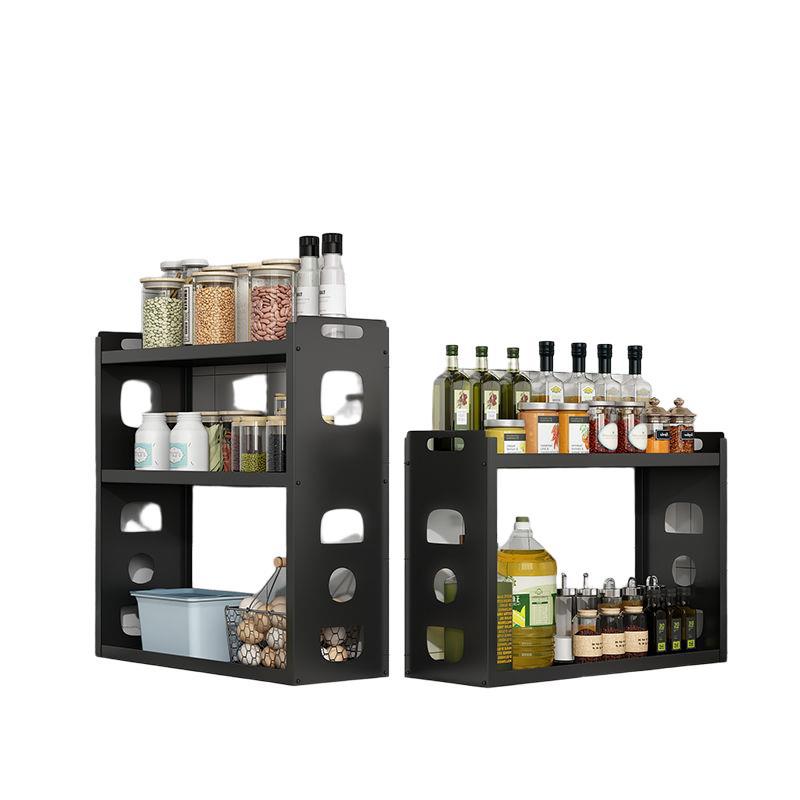 Estante de la cocina doméstica colgado en la pared tipo colgado en la pared condimento multicapa para almacenamiento multifuncional sin perforación