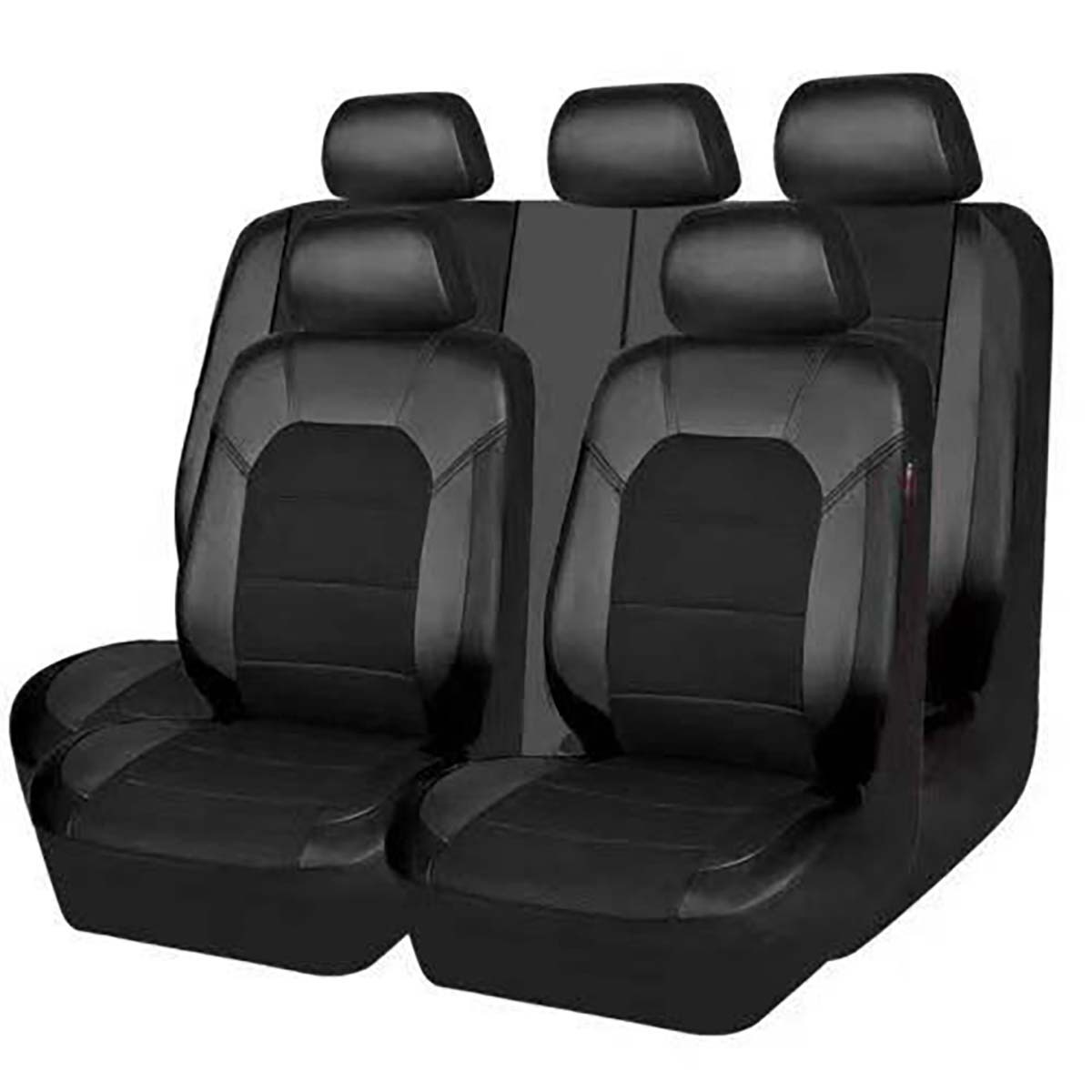 Cross-border foreign trade European and Russian best-selling leather mesh fabric car seat covers, universal breathable full-cover