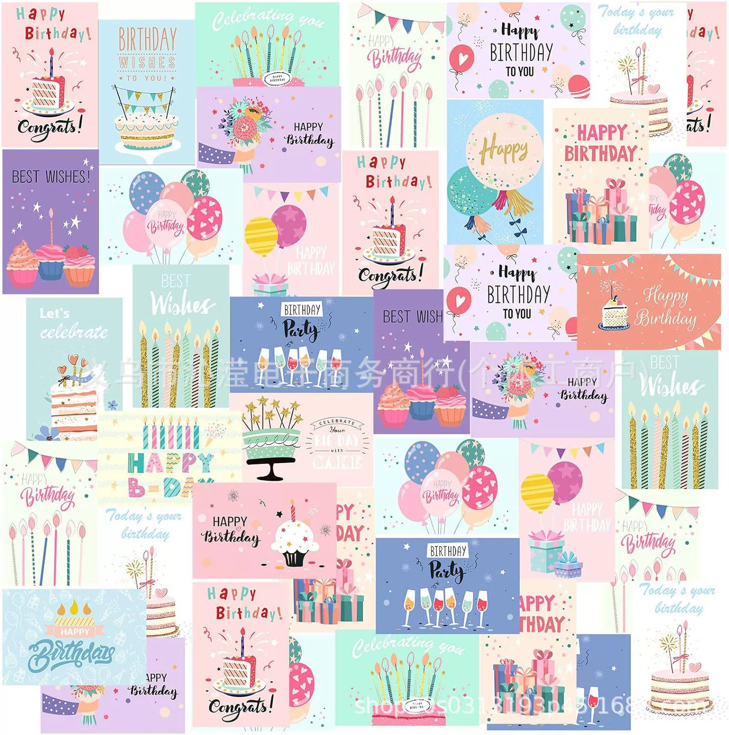 Внешняя торговля Amazon поздравительная открытка бирка открытка с благодарностью декоративная живопись открытка день рождения свадьба праздник благословение открытка