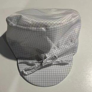 Anti-Static Grid Butterfly Hat, Electrostatic Dust-Free Hat with Tie Straps