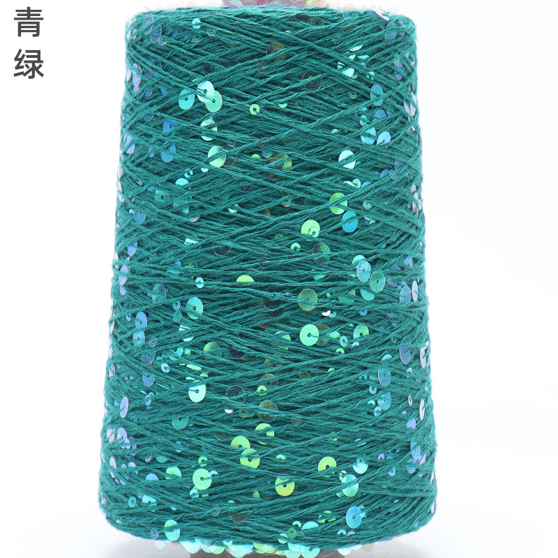 Silk Yue / mano DIY hilo de algodón multicolor brillante 3mm + 6mm sequilla 250 gramos de hilo de aguja de ganchillo