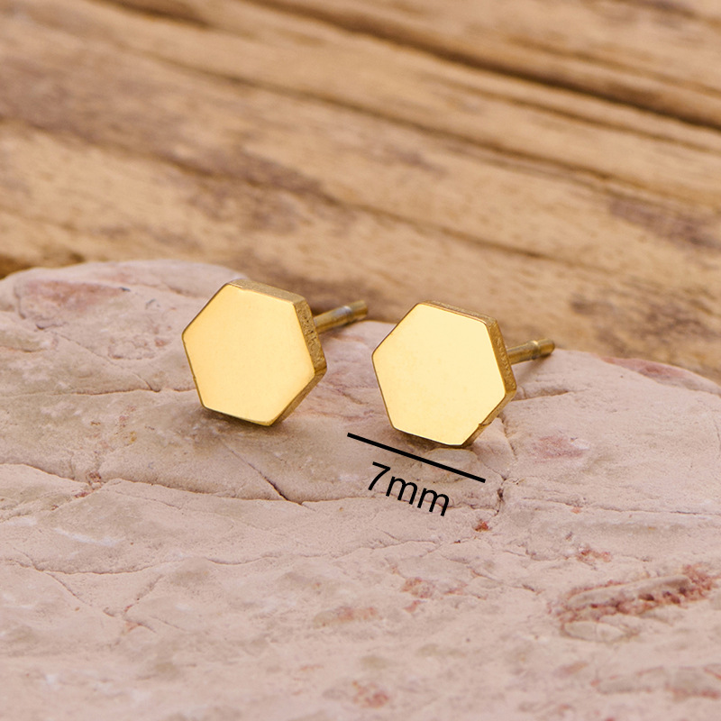 Nuevos productos de comercio exterior transfronterizo: pendientes minimalistas de acero inoxidable con diseño de flor, palmera y corona, estilo japonés y coreano, disponibles para venta al por mayor. image 27