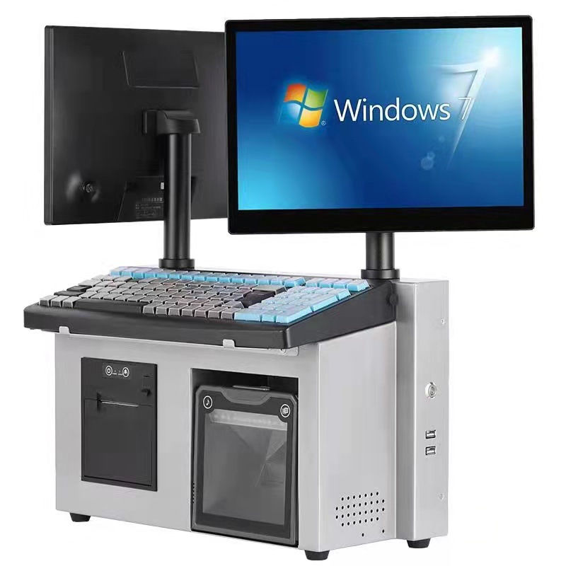 零食大型商场烟酒药店玩具百货超市便利店双屏通道式收银机一体机