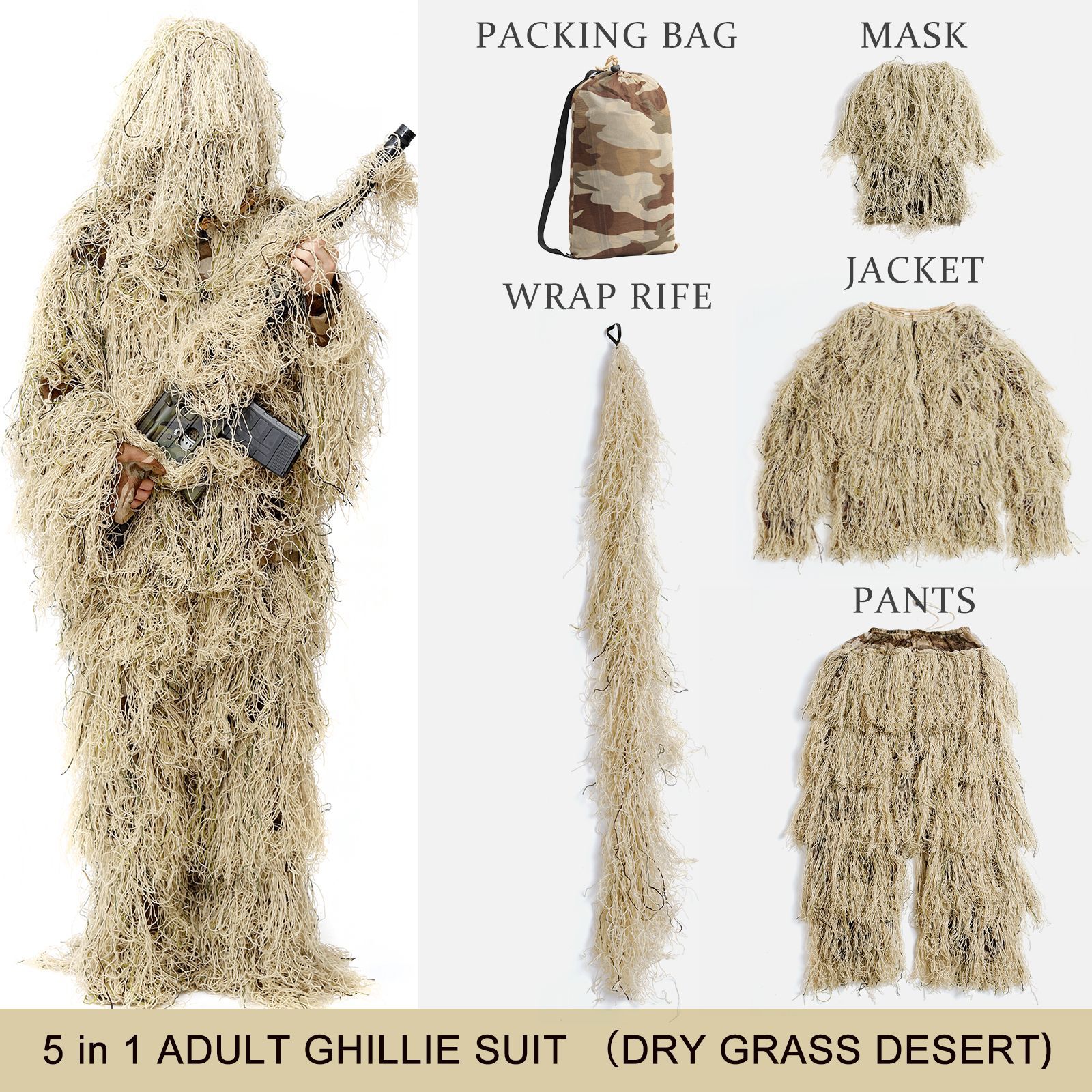 Ropa de camuflaje multi-escenario de Amazon para observación de aves, disfraz para exteriores, traje de camuflaje para entrenamiento de campo, ropa de camuflaje de lana y seda para adultos