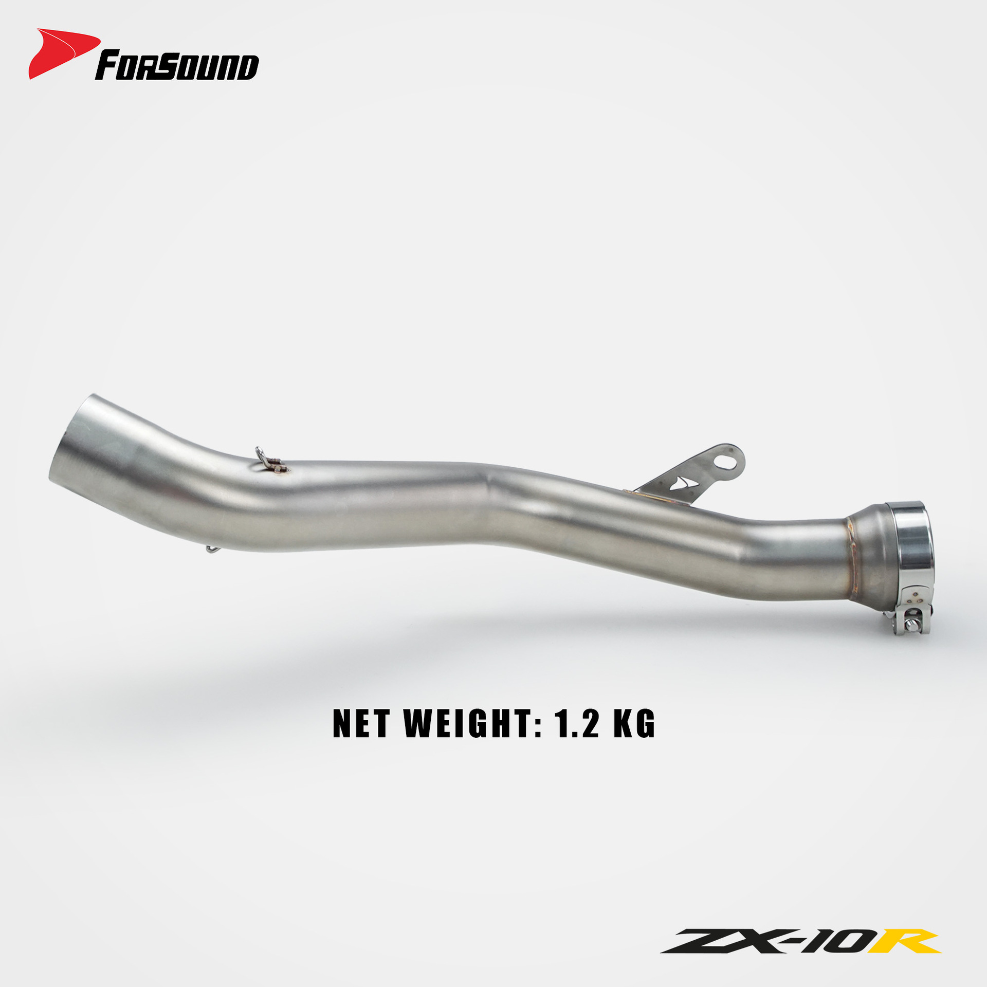 KAWASAKI ZX-10R Big Bull modified exhaust mid and tail section, Grav's titanium alloy stainless steel carbon