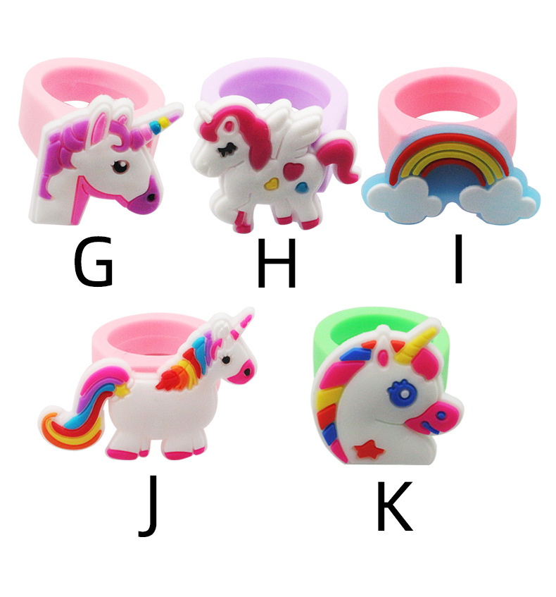 Fashion Unicorn Plastic Epoxy Rings 1 Piece