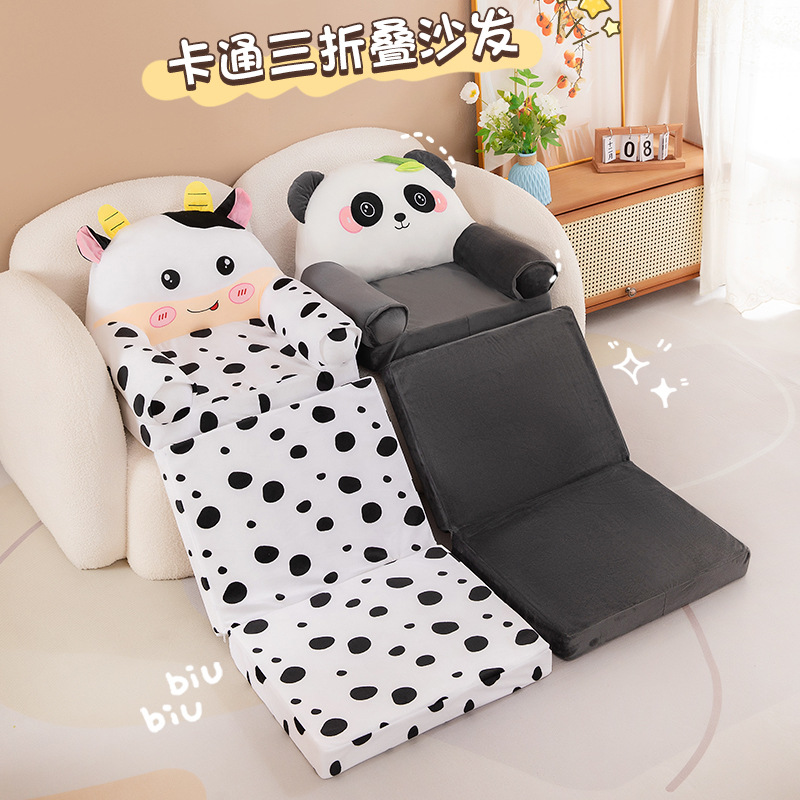 Juguetes de peluche plegables alargados sofá perezoso sofá tatami para niños sofá silla de peluche cojín juguete regalo de cumpleaños