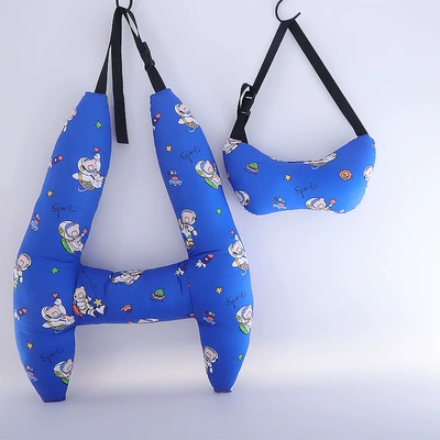 Washable Pillow, Car Supplies — Headrest - dark-blue-astronaut-head-holder-high-70-width-55cm