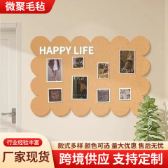 毛毡板墙贴彩色背景墙装饰板幼儿园教室照片墙毛毡展示板花边墙贴