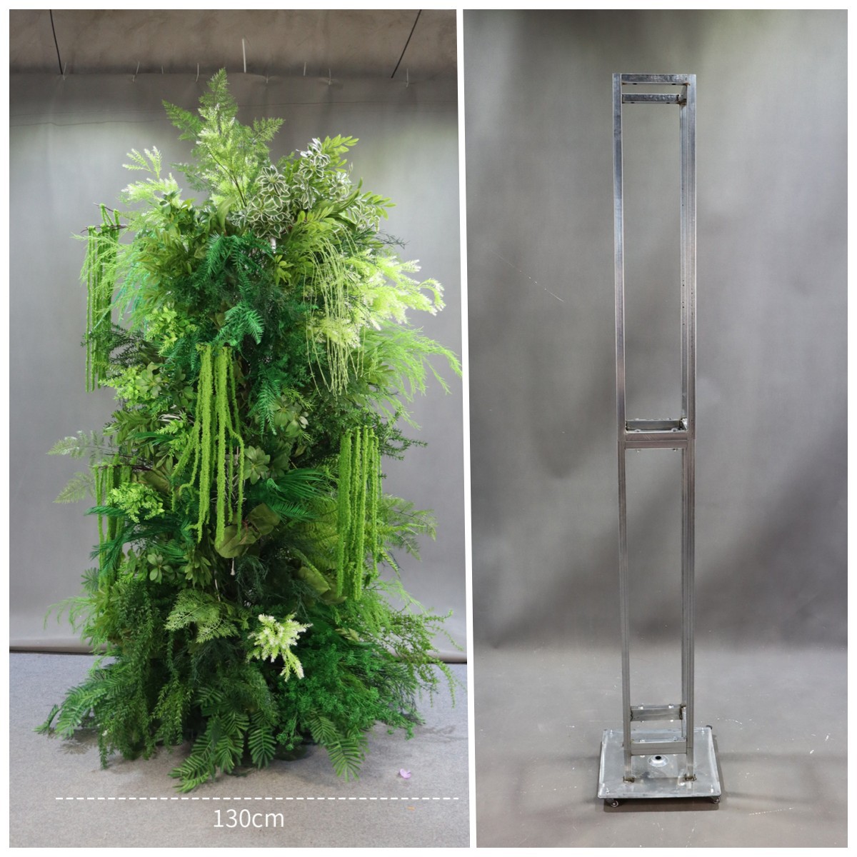 婚庆森系立柱花艺拱门花架订婚宴会造景装饰绢花场景布置拍摄道具