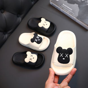 Children's Slippers Violence Bear Home Bathing Deodorant Boys and Girls Baby Slippers Soft Bottom Fashionable Brand Outdoor Korean Style Slippers