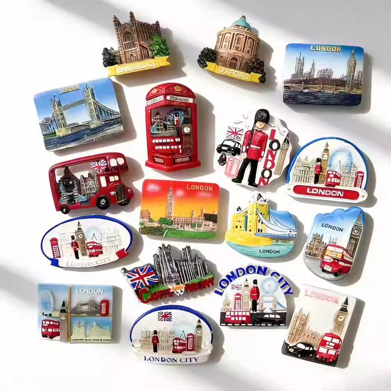 London City Refrigerator Magnets Big Ben Tower Bridge Bus Cambridge University 3D Magnets Travel Souvenirs