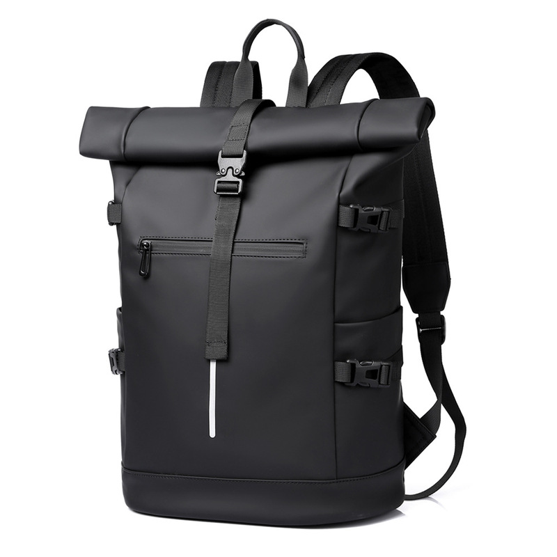 Cross-Border Roll-Top Casual Backpack 15inch Computer Bag Top Roll Cover Backpack Commuter Casual College Student School Bag Cross-Border Roll-Top Casual Backpack 15inch Computer Bag Top Roll Cover Backpack Commuter Casual College Student School Bag