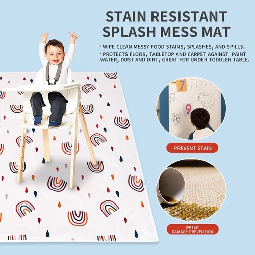 Amazon Children's High Dining Chair Mat Non-Slip Floor Mat Game Mat Picnic Mat Anti-Dirty Waterproof Chair Floor Mat