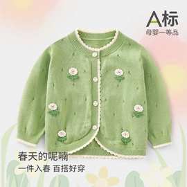 女宝宝毛衣开衫针织外套儿童针织衫上衣外穿打底衫空调衫公主服披