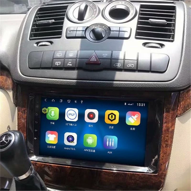 Подходит для Mercedes-Benz Viano 04-11 с центральным управлением и большим экраном Android с навигацией CarPlay.