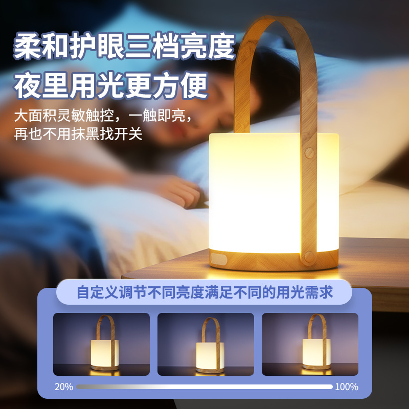 クロスボーダーペンダントナイトライトポータブルタッチ式寝室ベッドサイド睡眠ライト夜間授乳クリエイティブ雰囲気ライト|undefined
