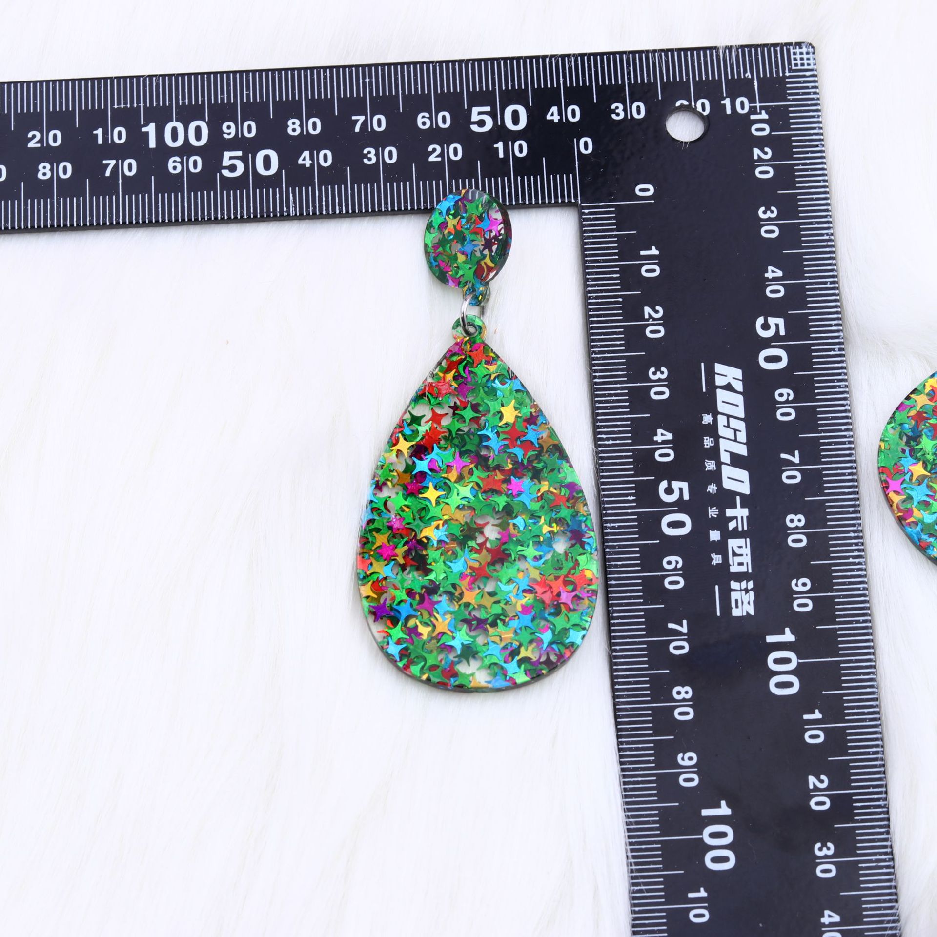 Cute Water Droplets Arylic Printing Women's Drop Earrings 1 Pair display picture 6