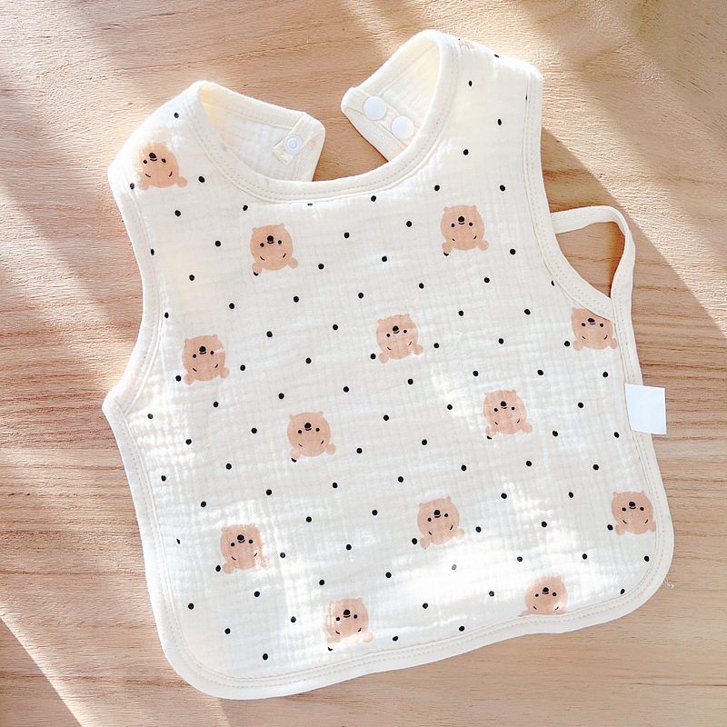 Babecera de algodón para bebés y bebés, toalla de saliva impermeable, toalla de almohadilla de leche anti-vomitación, bolsillo de comida, otoño y invierno