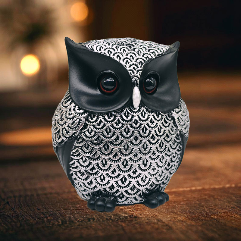 Cross-border Amazon Hot Selling Home Handmade Resin Crafts Owl Decorative Sculpture Desktop Ornaments