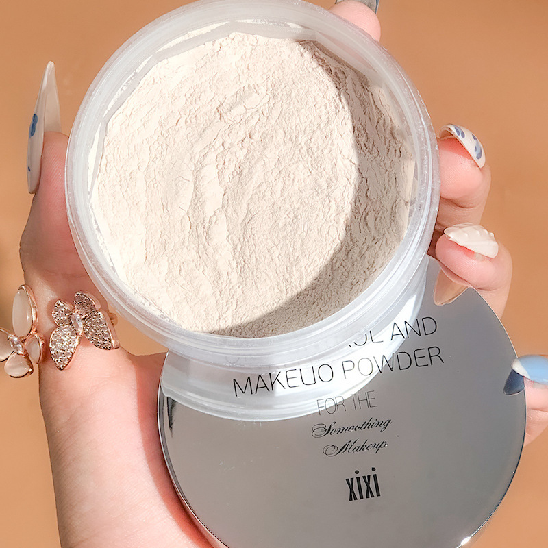 xixi Exquisite Clear and transparent Oil control Powder Silty Exquisite Oil control Matte Face makeup Light and thin Loose powder