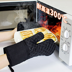 Cross-border wholesale kitchen baking silicone heat-insulating gloves, high-temperature resistant, anti-scalding, microwave oven gloves, baking silicone oven gloves