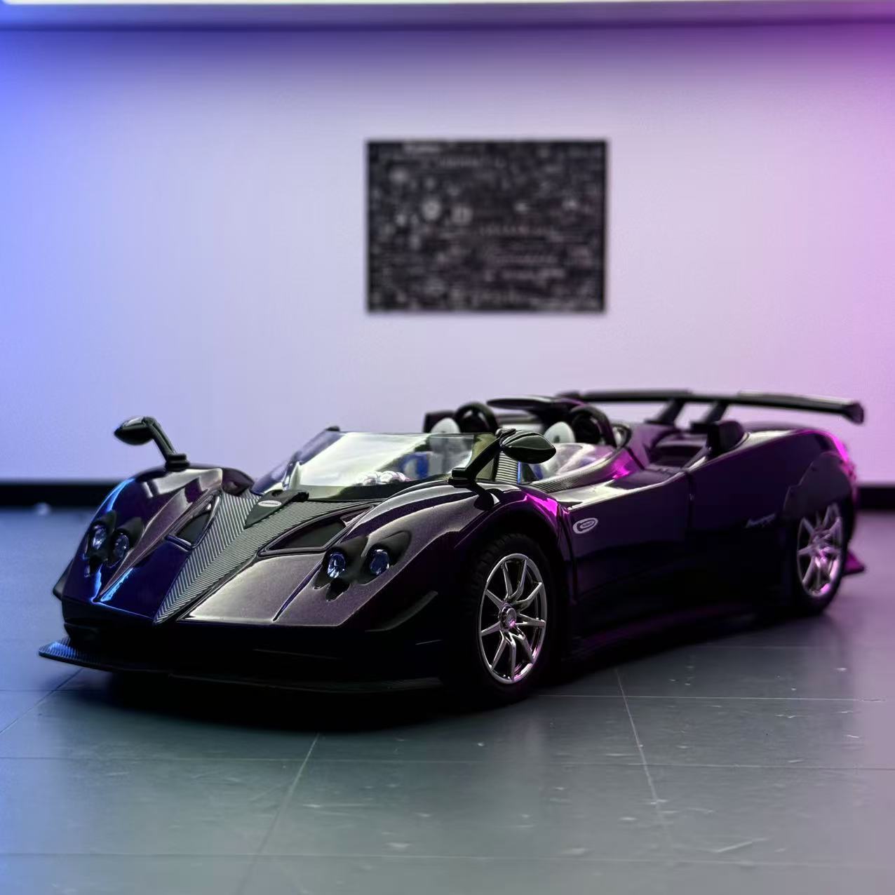Nuevo modelo de coche austriaco 1:24 Pagani Zongta HP aleación convertible modelo de coche deportivo decoración atrás juguetes para niños